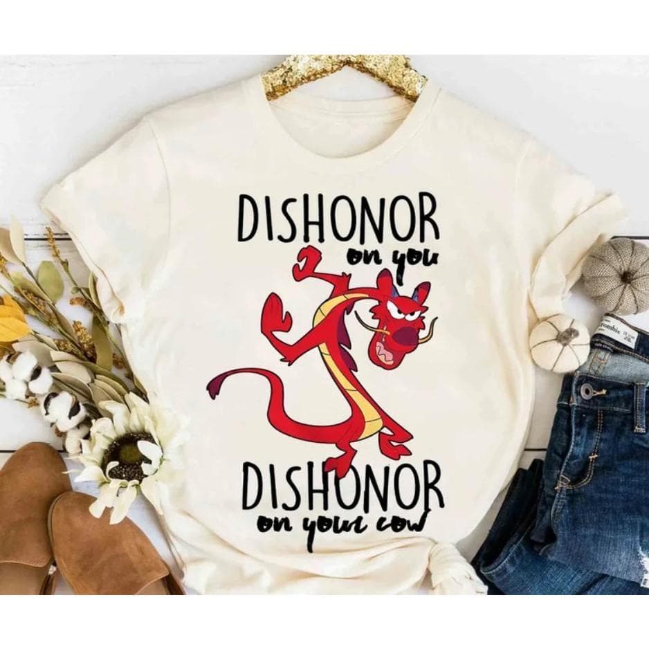 Mulan Mushu Dishonor On Your Cow T-Shirt - WDW Family Dragon Tee – image 1, Mulan Tee, Mulan Shirt, Mulan Sweatshirt, Mulan Hoodie, Mulan Clothes