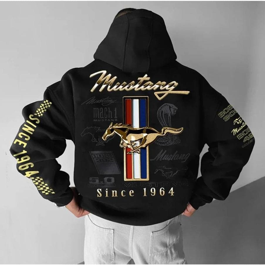 Hoodie Mustang con Letras, Sudadera Racing y Camiseta Deportiva - Regalo – image 1, Ford Tee, Ford Merch, Ford Shirt, Ford Sweatshirt, Ford Hoodie, Ford Clothes