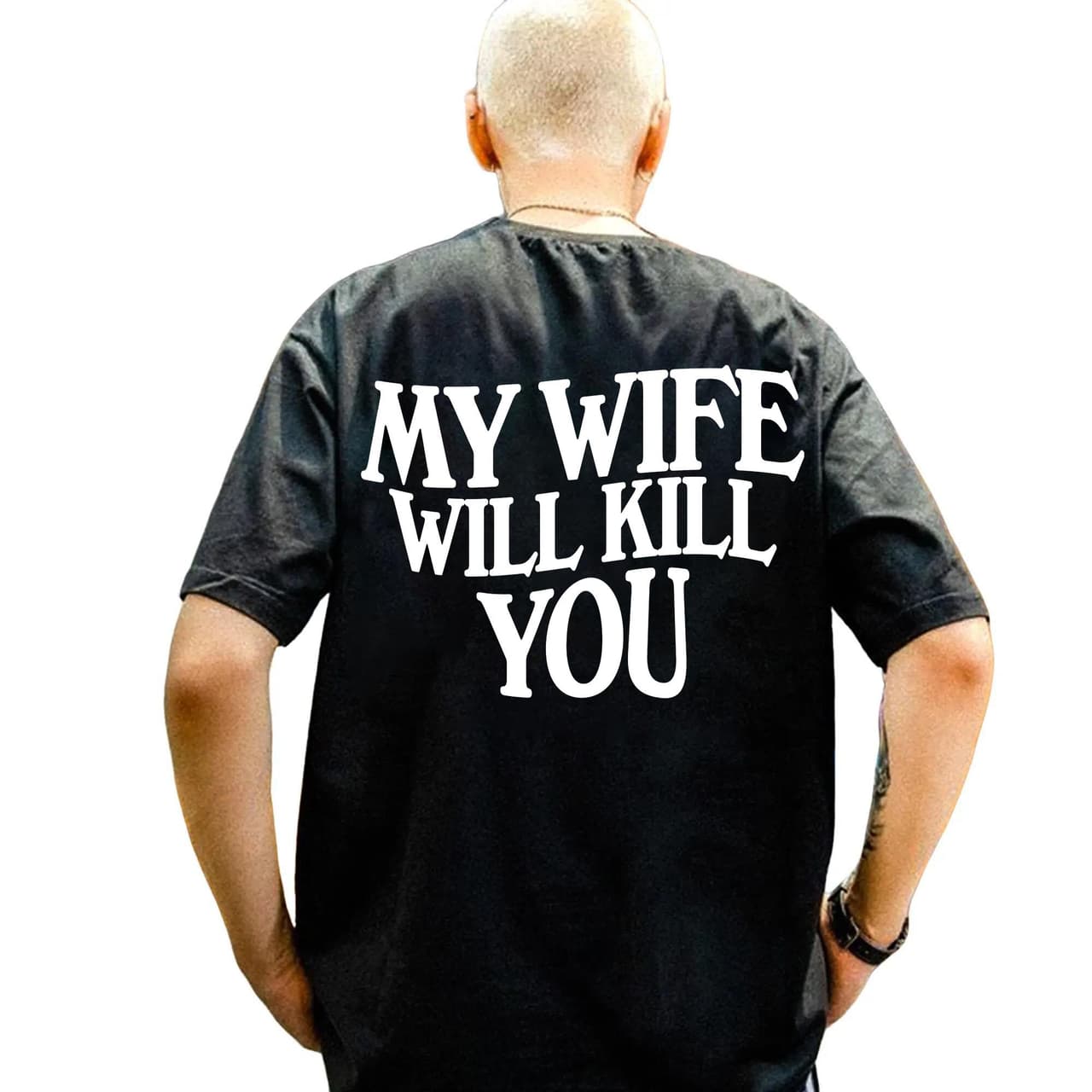Camiseta 'Mi Esposa Te Matará' - Regalo Divertido para Esposo y Parejas – image 3, My Wife Will Kill Tee, My Wife Will Kill Merch, My Wife Will Kill Shirt, My Wife Will Kill Sweatshirt, My Wife Will Kill Hoodie, My Wife Will Kill Clothes