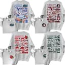 Sudadera Cuello Redondo NCAA de Todos los Equipos | Arte Universitario Dibujado a Mano 1 small thumbnail