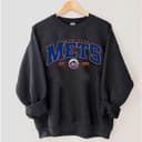 New York Baseball Sweatshirt, Vintage New York Baseball Crewneck Sweatshirt, Met Game Day Shirt, Baseball Fan Gift, Sweatshirt, Hoodie 2 small thumbnail