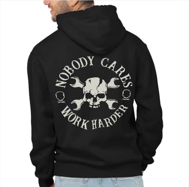 Nobody Cares Work Harder Skull & Wrench T-Shirt - Car Lovers Cotton – image 2, Nobody Cares Work Harder Tee, Nobody Cares Work Harder Merch, Nobody Cares Work Harder Shirt, Nobody Cares Work Harder Sweatshirt, Nobody Cares Work Harder Hoodie, Nobody Cares Work Harder Clothes