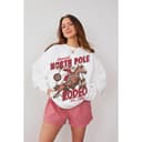 North Pole Rodeo Sudadera UNISEX Cowboy Santa Crewneck Vintage Country Christmas Shirt Western Santa Claus Groovy Festive Hoodie 4 small thumbnail