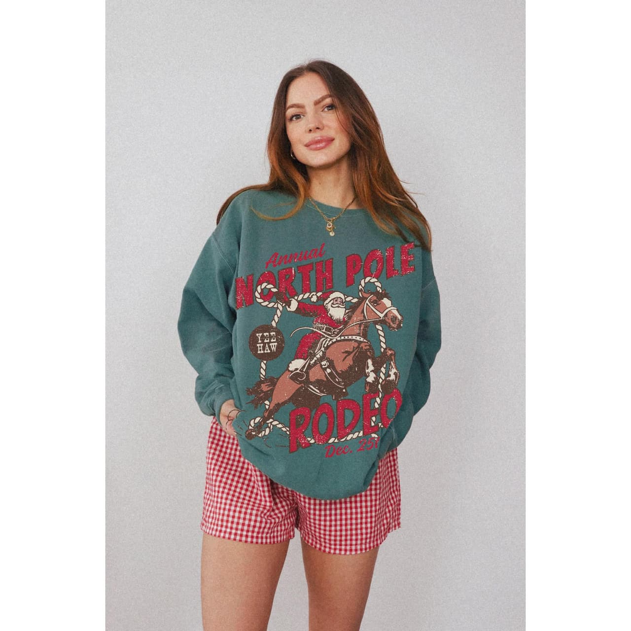 North Pole Rodeo Sudadera UNISEX Cowboy Santa Crewneck Vintage Country Christmas Shirt Western Santa Claus Groovy Festive Hoodie – image 3, North Pole Rodeo Tee, christmas tees, christmas pullover ugly, ugly xmas sweatshirt, ugly sweatshirt christmas, christmas sweatshirt ugly, ugly christmas sweatshirt men