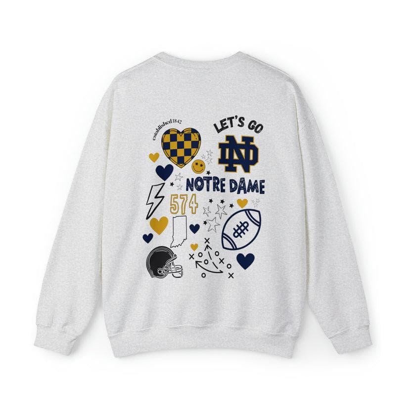 Notre Dame Vintage NCAA Día de Juego Football Crewneck Sweatshirt Unisex – image 2, Notre Dame Fighting Irish Tee, Notre Dame Fighting Irish Merch, Notre Dame Fighting Irish Shirt, Notre Dame Fighting Irish Sweatshirt, Notre Dame Fighting Irish Hoodie, Notre Dame Fighting Irish Clothes