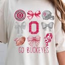 Ohio State Buckeyes Coquette Graphic Tee - Camiseta Mujer Día de Juego 1 small thumbnail