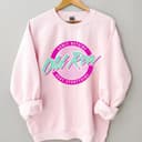 Old Row 80s Pink Circle Sweatshirt - October We Wear Pink 1 small thumbnail