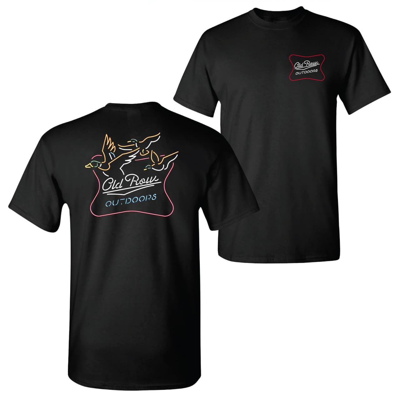 Old Row Outdoors Neon Duck Graphic Cotton Unisex T-Shirt - 2 Sided – image 1, Old Row Tee, Old Row Merch, Old Row Shirt, Old Row Sweatshirt, Old Row Hoodie, Old Row Clothes
