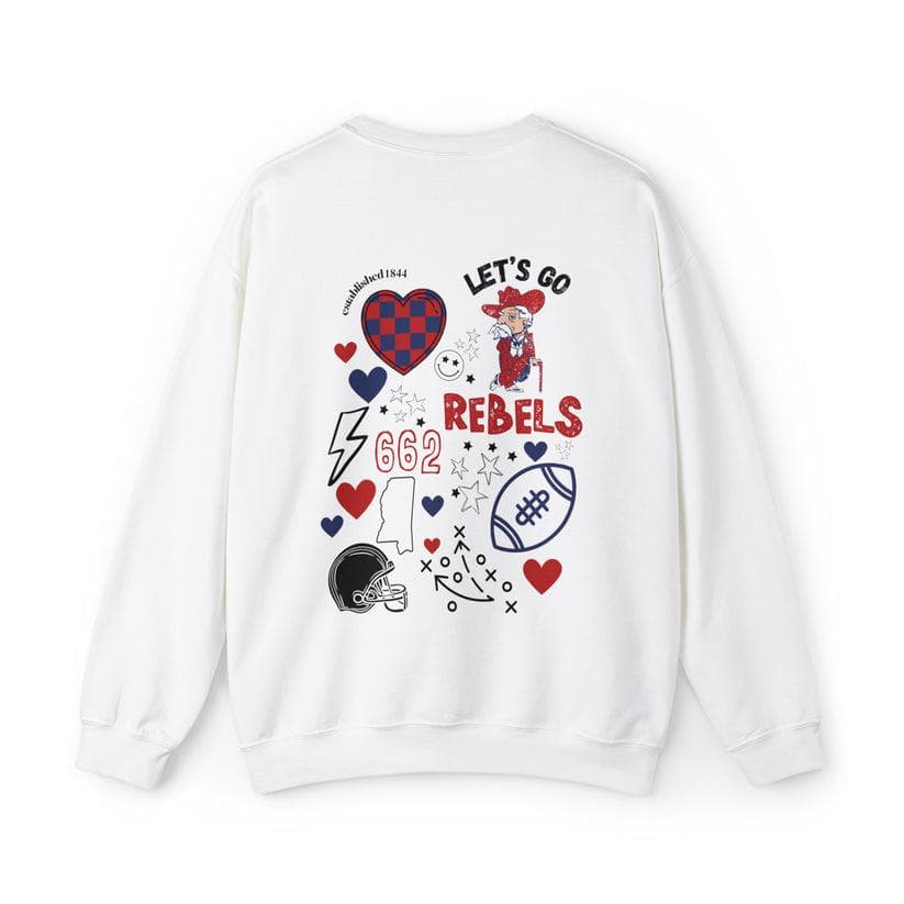 Ole Miss Vintage NCAA Football Crewneck Sweatshirt para Hombre y Mujer – image 3, Ole Miss Rebels Tee, Ole Miss Rebels Merch, Ole Miss Rebels Shirt, Ole Miss Rebels Sweatshirt, Ole Miss Rebels Hoodie, Ole Miss Rebels Clothes