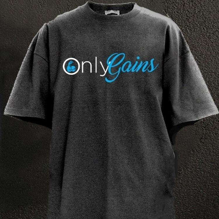 ONLY GAINS GYM SHIRT for Him, Motivated Gym Camiseta, Fitness gift for Workout Enthusiasts, Weightlifters, Bodybuilding Camiseta, Pump Cover Gym Tee for Men Women Sudadera, Sudadera, Comfort Colors – image 1, ONLY GAINS Tee, ONLY GAINS Merch, ONLY GAINS Shirt, ONLY GAINS Sweatshirt, ONLY GAINS Hoodie, ONLY GAINS Clothes