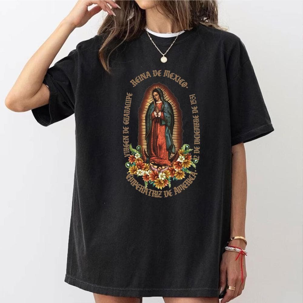 Our Lady of Guadalupe Cotton Apparel: Sweatshirt, T-Shirt, Hoodie – image 3, Our Lady of Guadalupe Tee, Our Lady of Guadalupe Merch, Our Lady of Guadalupe Shirt, Our Lady of Guadalupe Sweatshirt, Our Lady of Guadalupe Hoodie, Our Lady of Guadalupe Clothes