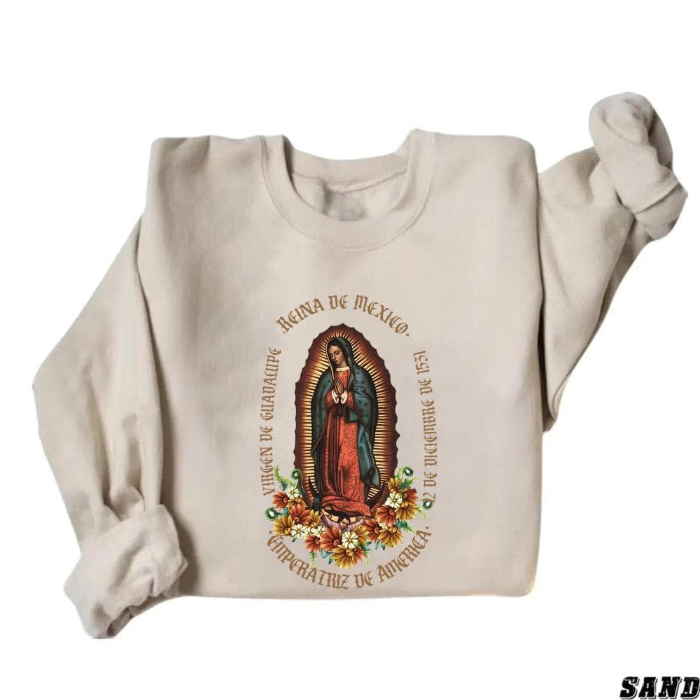 Our Lady of Guadalupe Cotton Apparel: Sweatshirt, T-Shirt, Hoodie – image 2, Our Lady of Guadalupe Tee, Our Lady of Guadalupe Merch, Our Lady of Guadalupe Shirt, Our Lady of Guadalupe Sweatshirt, Our Lady of Guadalupe Hoodie, Our Lady of Guadalupe Clothes