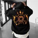 Oversized Naruto Anime Print Hoodie for Men | Casual Fall Outfit 1 small thumbnail