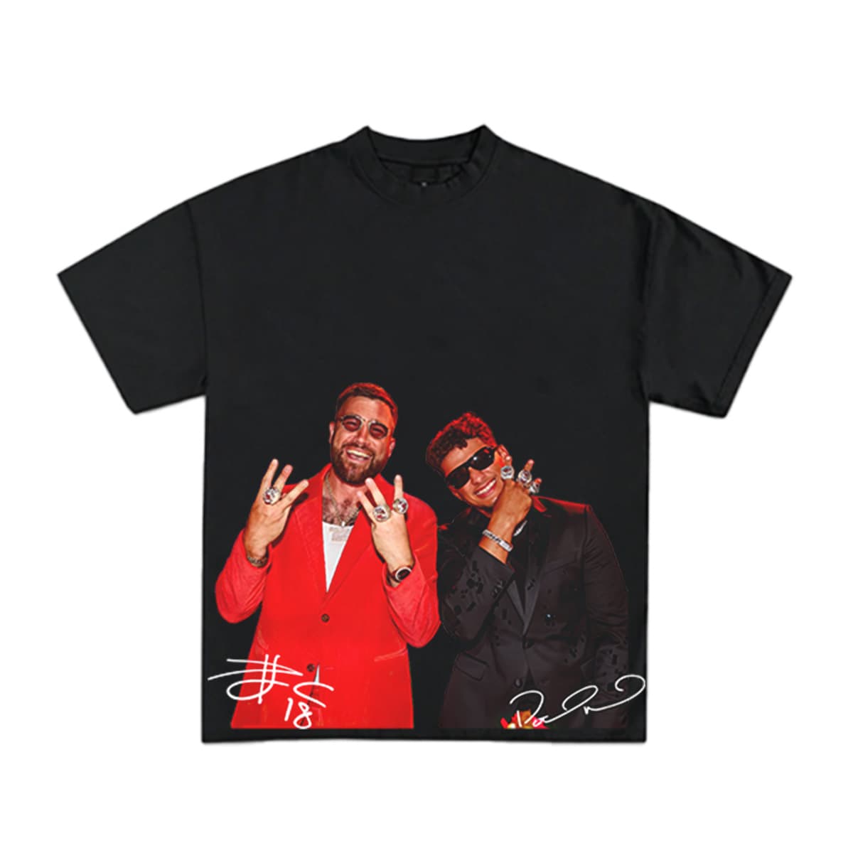 Patrickk Mahomes & Travis Rings Kansas City Football Fan Tee – image 2, Kansas City Chiefs Tee, kansas chiefs merch, travis kelce shirt, travis kelce tshirt, kansas city chiefs sweatshirt, chiefs sweatshirts, kc chiefs sweatshirts