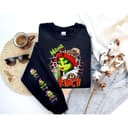 Personalized Grinch Mama Christmas Sweatshirt with Kids' Names 2 small thumbnail