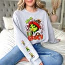 Personalized Grinch Mama Christmas Sweatshirt with Kids' Names 4 small thumbnail