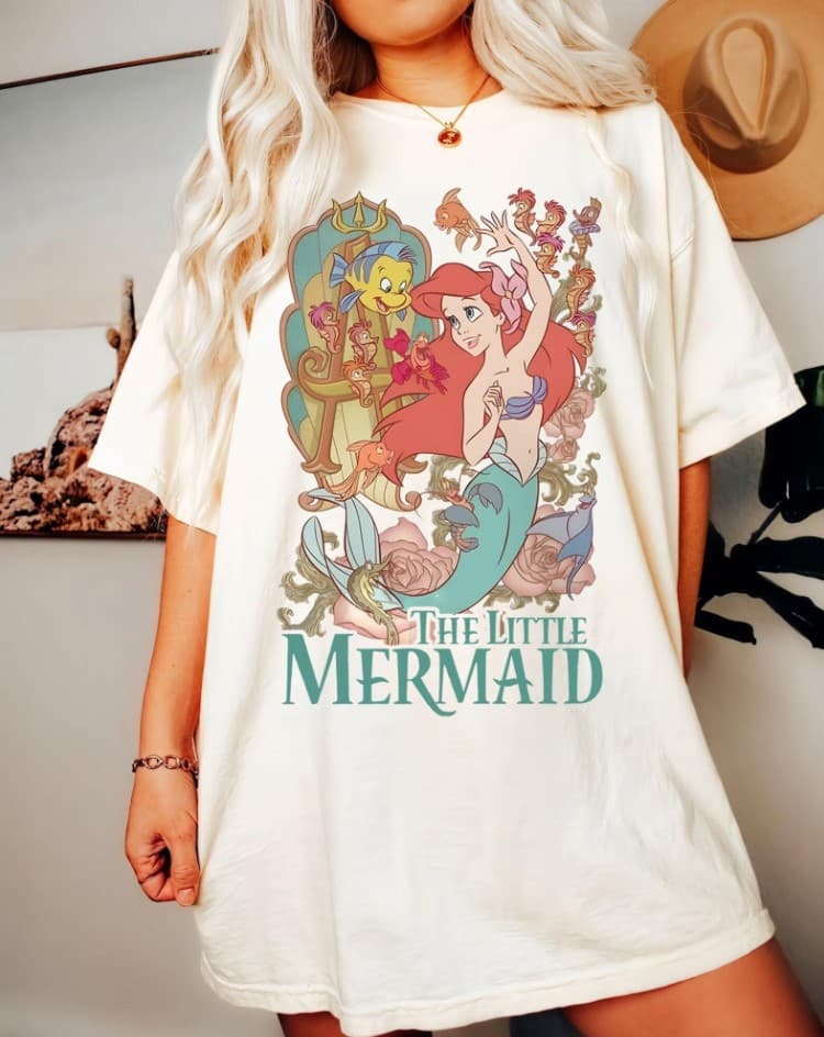 Personalized Vintage Little Mermaid Ariel Princess Shirt Gift – image 1, Little Mermaid Ariel Princess Tee, Little Mermaid Ariel Princess Merch, Little Mermaid Ariel Princess Shirt, Little Mermaid Ariel Princess Sweatshirt, Little Mermaid Ariel Princess Hoodie, Little Mermaid Ariel Princess Clothes