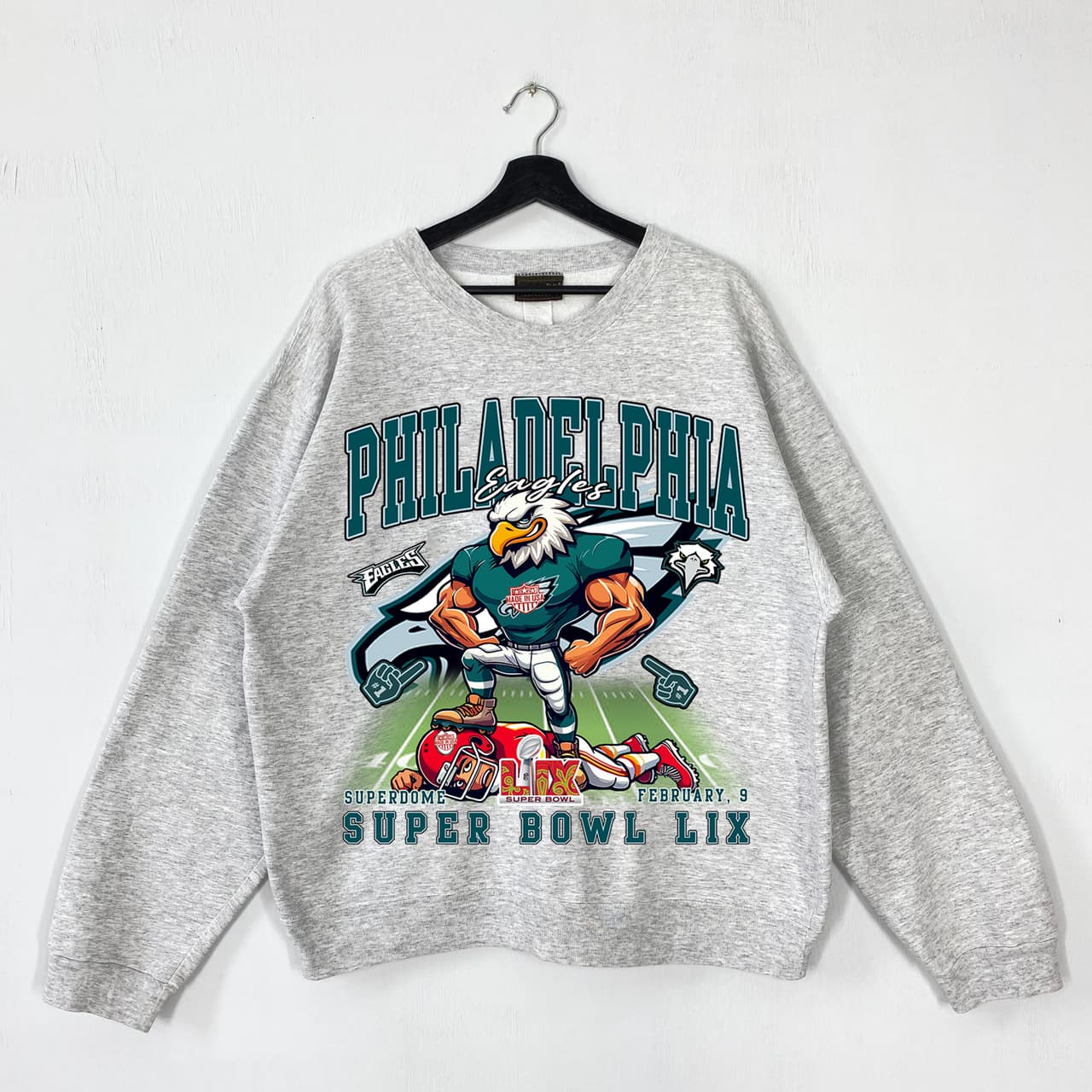 Philadelphia Eagles Campeones del Super Bowl LIX 2025, Ropa Vintage Unisex: Hoodie, Camiseta, Crewneck, Sudadera, Regalo de Algodón para Fanáticos – image 2, Philadelphia Eagles Tee, jalen hurts shirsey, philadelphia eagles merch, eagles sweatshirt, philadelphia eagles sweatshirt, eagles hooded sweatshirt, eagles shirt