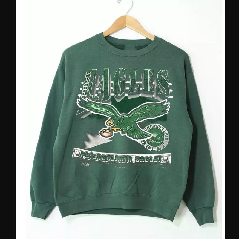 Philadelphia Eagles 90s Vintage Graphic Crewneck Sweatshirt – image 1, Philadelphia Eagles Tee, jalen hurts shirsey, philadelphia eagles merch, eagles sweatshirt, philadelphia eagles sweatshirt, eagles hooded sweatshirt, eagles shirt