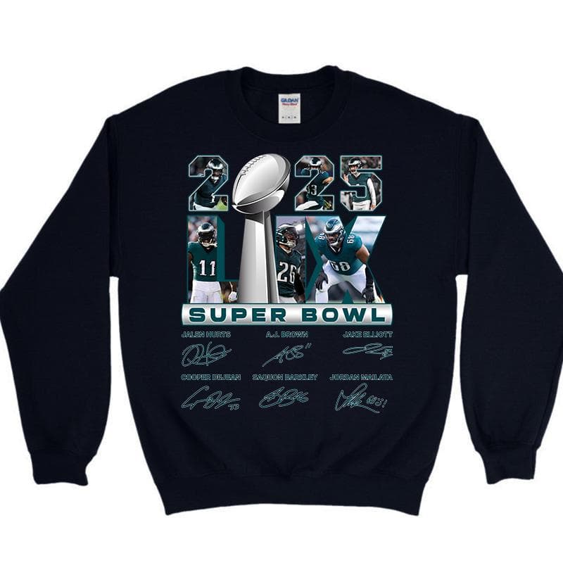 Philadelphia Eagles Super Bowl LIX 2025 Sudadera, Hoodie y Camiseta – image 4, Philadelphia Eagles Tee, jalen hurts shirsey, philadelphia eagles merch, eagles sweatshirt, philadelphia eagles sweatshirt, eagles hooded sweatshirt, eagles shirt