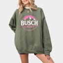 Pink Busch Light Beer para Mujer 80s Casual Crewneck Camiseta Hoodie 4 small thumbnail