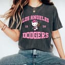 Pink Dodger Kitty Graphic T-Shirt, Hoodie & Sweatshirt - Funny HK Baseball 1 small thumbnail