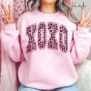 Sudadera con Capucha, Sudadera y Camiseta XOXO Leopardo Brillo Rosa San Valentín 1 small thumbnail