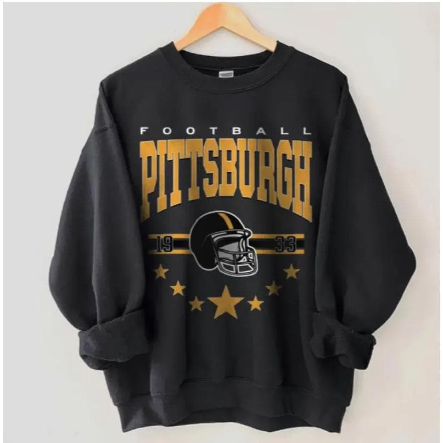 Pittsburgh Retro 90s Vintage Style Football Unisex Shirt, Hoodie, Sweatshirt - Ideal Gift for Fans – image 1, Pittsburgh Steelers Tee, pittsburgh steelers hooded sweatshirt, steelers shirts, steelers t shirt, pittsburgh steelers t shirts, pittsburgh steeler gear, steelers tee shirts
