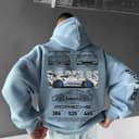 Porsche 911 GT3 RS Hoodie - Light Blue Streetwear for Car Lovers 1 small thumbnail