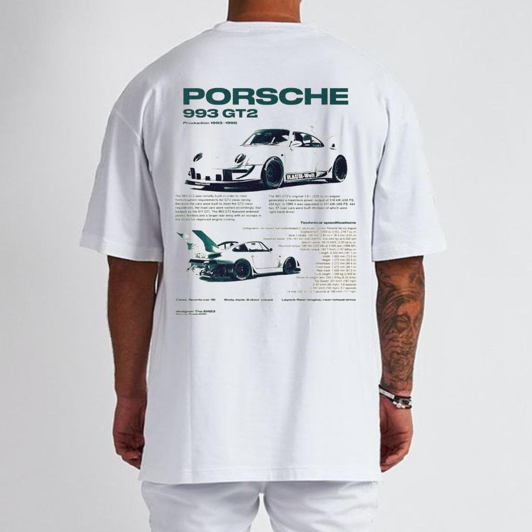 Porsche 993 GT2 T-shirt Light Car Enthusiast Shirt Car Clothing – image 3, Porsche 993 Tee, Porsche Tee, Porsche Shirt, Porsche Sweatshirt, Porsche Hoodie