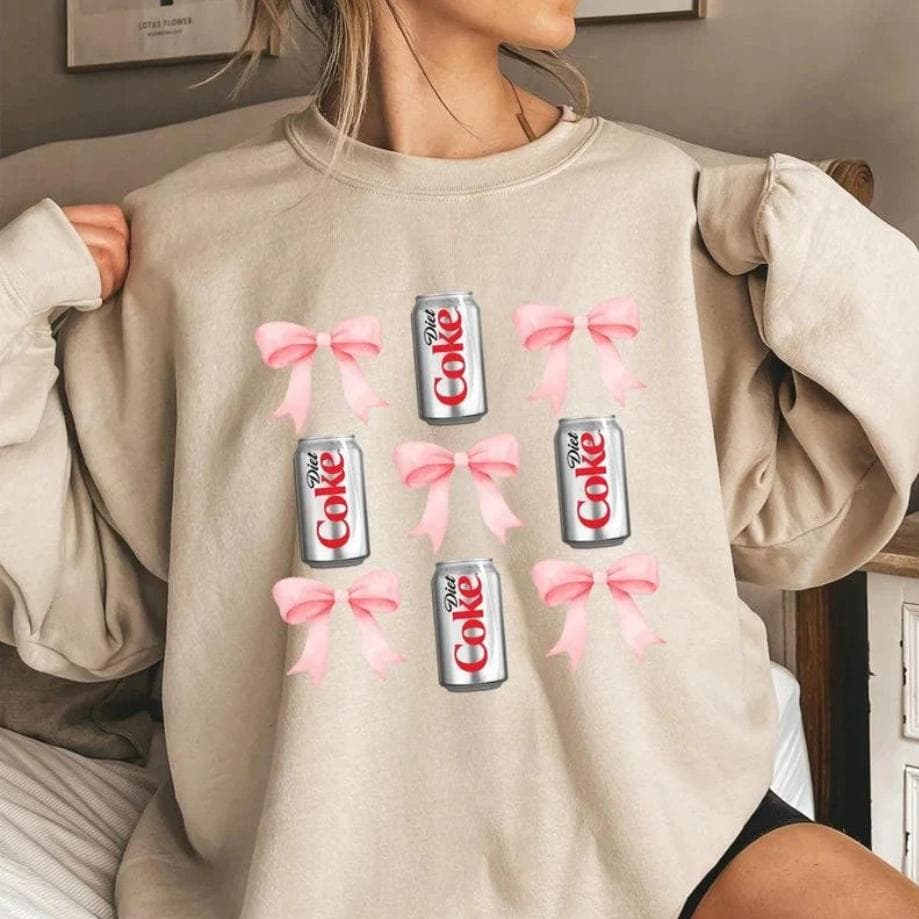 Preppy Coquette Diet Coke Bow Sweatshirt - Soft Girl Era Style – image 3, Preppy Coquette Diet Coke Tee, Preppy Coquette Diet Coke Merch, Preppy Coquette Diet Coke Shirt, Preppy Coquette Diet Coke Sweatshirt, Preppy Coquette Diet Coke Hoodie, Preppy Coquette Diet Coke Clothes