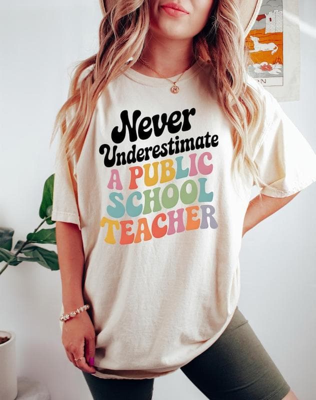 Public School Teacher Funny Quote T-Shirt Graphic Gift Men Women – image 3, Back to School Tee, Back to School Merch, Back to School Shirt, Back to School Sweatshirt, Back to School Hoodie, Back to School Clothes