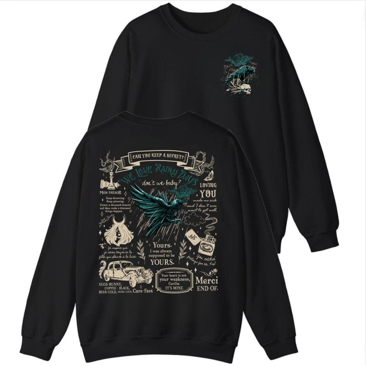 Rainy Day & Raven Comfort Colors Shirt, Hoodie, Sweatshirt for Men/Women – image 1, Rainy Day Raven Tee, Rainy Day Raven Merch, Rainy Day Raven Shirt, Rainy Day Raven Sweatshirt, Rainy Day Raven Hoodie, Rainy Day Raven Clothes