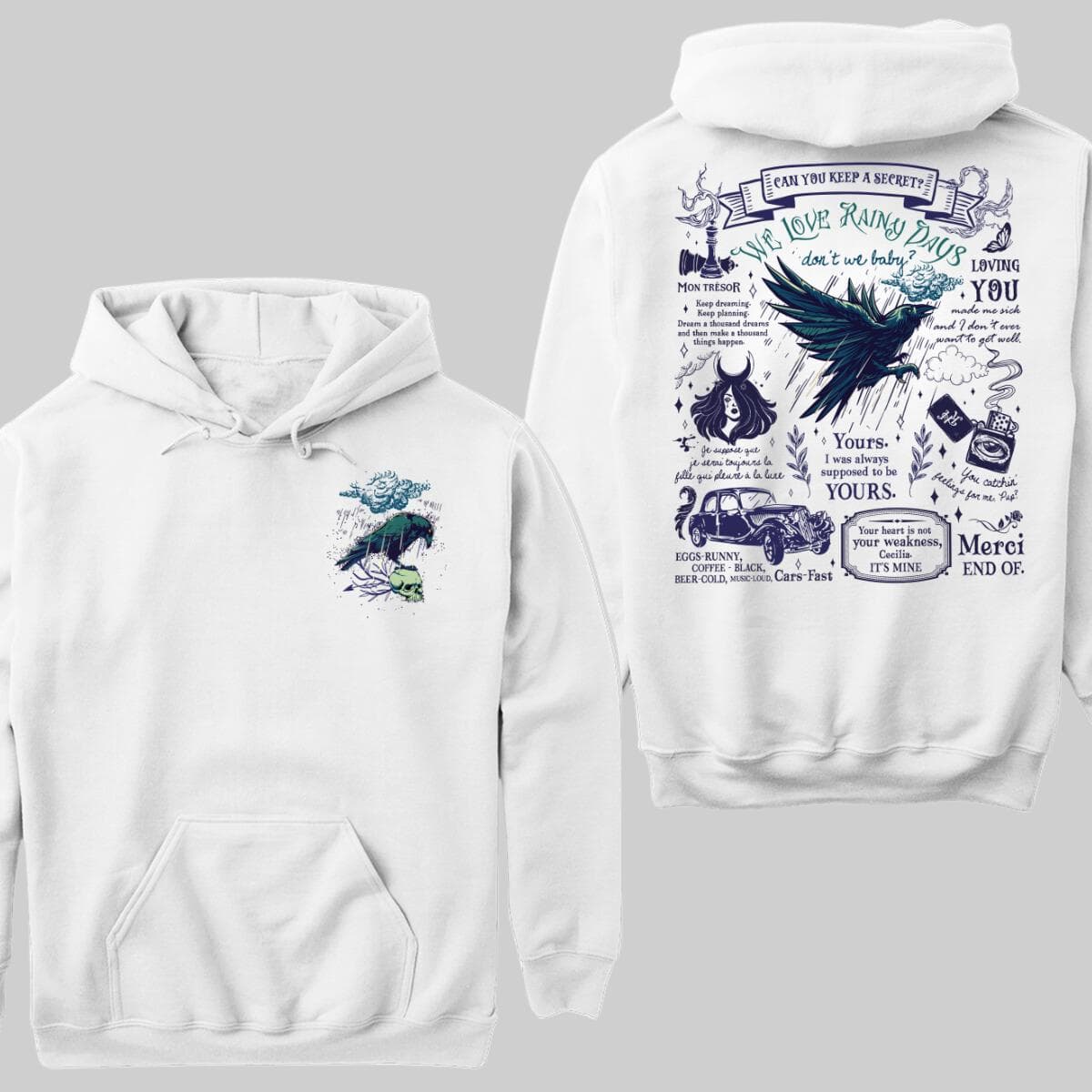 Rainy Day & Raven Comfort Colors Shirt, Hoodie, Sweatshirt for Men/Women – image 2, Rainy Day Raven Tee, Rainy Day Raven Merch, Rainy Day Raven Shirt, Rainy Day Raven Sweatshirt, Rainy Day Raven Hoodie, Rainy Day Raven Clothes