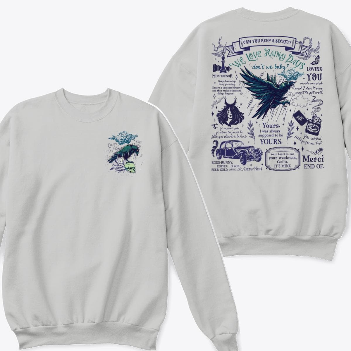 Rainy Day & Raven Comfort Colors Shirt, Hoodie, Sweatshirt for Men/Women – image 3, Rainy Day Raven Tee, Rainy Day Raven Merch, Rainy Day Raven Shirt, Rainy Day Raven Sweatshirt, Rainy Day Raven Hoodie, Rainy Day Raven Clothes