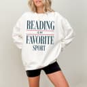 Reading is my favorite Sweatshirt, Vintage Reading Hoodie, Booklover Tee Gift, Bookish, Librarian Sweatshirt, Bookworm 2 small thumbnail