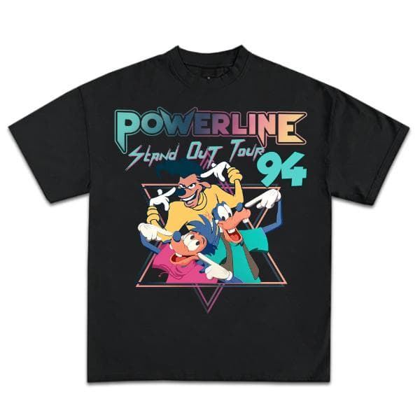 Retro 90s a Goofy Movie Powerline Stand Out Tour 94 T-Shirt, Magic Kingdom Holiday Unisex Sweatshirt, Family Birthday Hoodie, Comfort Colors – image 4, Goofy Tee, goofy shirt, goofy merch, goofy sweatshirt, goofy hoodie, disney shirt, cameron boyce merch