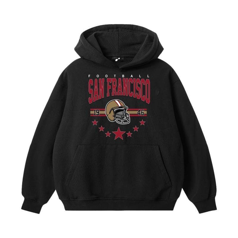 Retro 90s All Team Football Hoodie, Ideal Men's and Women's Football Fan Gift – image 2, NFL Tee, San Francisco 49ers Tee, Dallas Cowboys Tee, Detroit Lions Tee, Kansas City Chiefs Tee, Tampa Bay Buccaneers Tee, Arizona Cardinals Tee