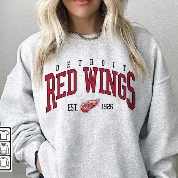 Retro 90s Detroit Red Wings Sweatshirt & Hoodie | Comfort Colors Gift – image 1, Detroit Red Wings Tee, Detroit Red Wings Merch, Detroit Red Wings Shirt, Detroit Red Wings Sweatshirt, Detroit Red Wings Hoodie, Detroit Red Wings Clothes