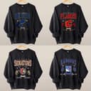 Retro 90s Hockey Sweatshirt, Timeless Jersey Style, Sports Fan Gift 1 small thumbnail