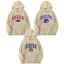 Retro All Team NCAA University Football Hoodie | Basic Crewneck Graphic 1 small thumbnail