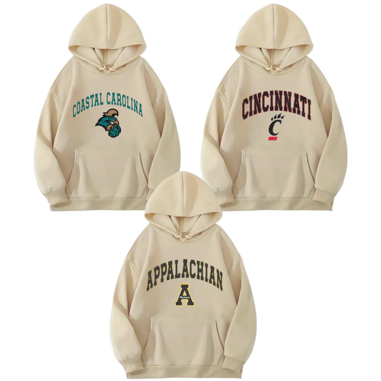 Retro All Team NCAA University Football Hoodie | Basic Crewneck Graphic – image 3, Vintage College Tee, NCAA T-Shirt, Alabama Crimson Tide tshirt, Ohio State Buckeyes tshirt, Texas Longhorns tshirt, Georgia Bulldogs tshirt, Michigan Wolverines tshirt