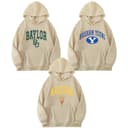 Retro All Team NCAA University Football Hoodie | Basic Crewneck Graphic 2 small thumbnail