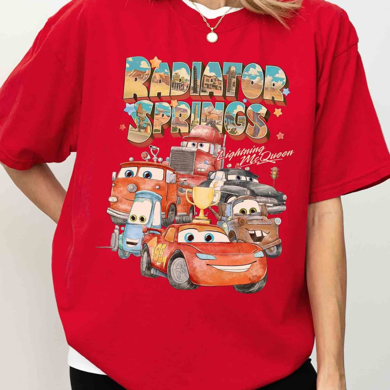 Retro Comfort Colors Lightning McQueen Radiator Springs Disney Cars Shirt – image 3, disney shirt, cameron boyce merch, disney shirts for women, disney tee shirts womens, womens disney tee, disney family shirts, disney t shirts family