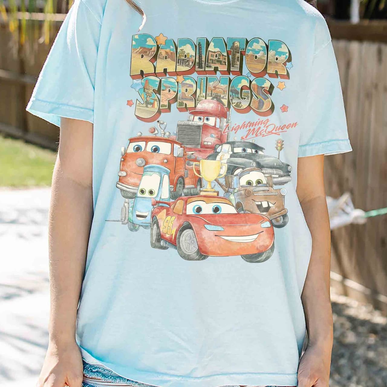 Retro Comfort Colors Lightning McQueen Radiator Springs Disney Cars Shirt – image 4, disney shirt, cameron boyce merch, disney shirts for women, disney tee shirts womens, womens disney tee, disney family shirts, disney t shirts family
