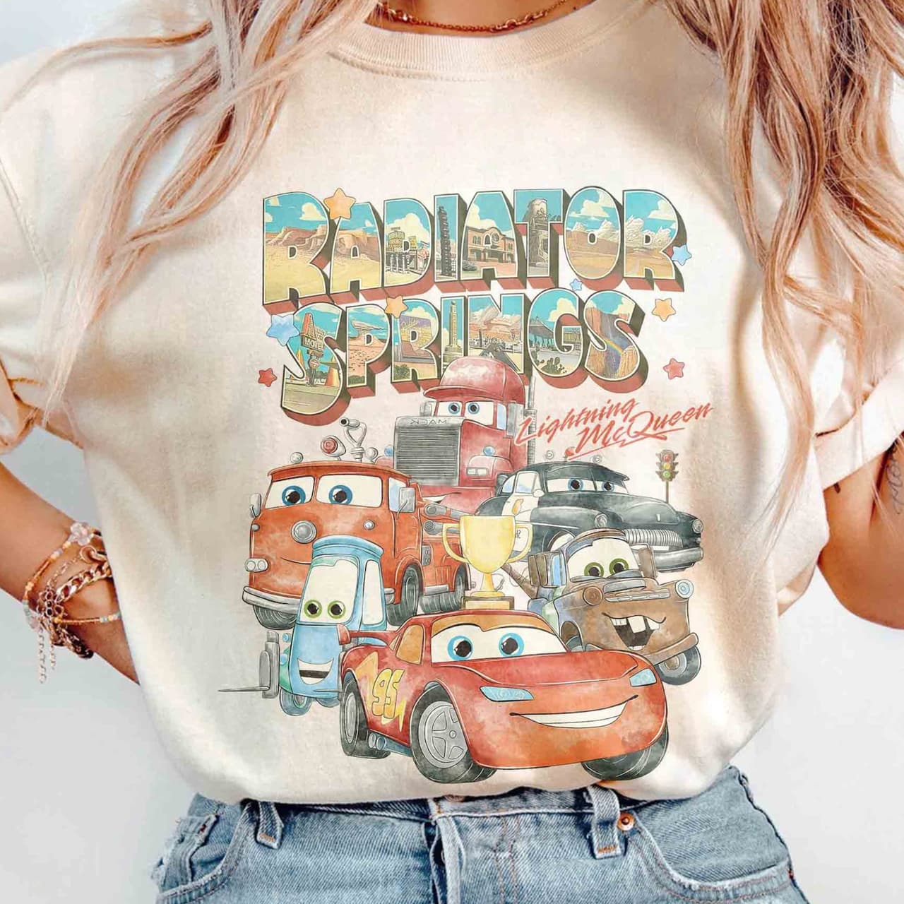 Retro Comfort Colors Lightning McQueen Radiator Springs Disney Cars Shirt – image 2, disney shirt, cameron boyce merch, disney shirts for women, disney tee shirts womens, womens disney tee, disney family shirts, disney t shirts family