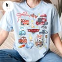 Retro Coquette Bows Cars T-shirt: Lightning McQueen Birthday Family Girl Trip Tee 4 small thumbnail
