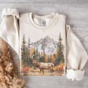 Sudadera Retro Deer Wilderness - Nostalgia 90s Boho Unisex Cuello Redondo 1 small thumbnail