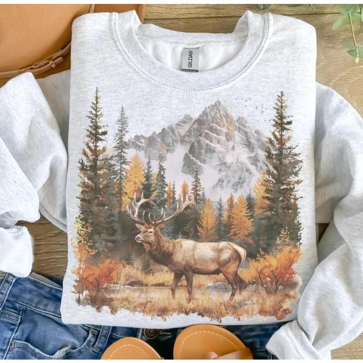 Sudadera Retro Deer Wilderness - Nostalgia 90s Boho Unisex Cuello Redondo – image 4, Deer hunting Tee, Deer hunting Merch, Deer hunting Shirt, Deer hunting Sweatshirt, Deer hunting Hoodie, Deer hunting Clothes