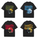 Retro Fútbol Americano Todos los Equipos T-Camisetas, Vintage Sportswear Hoodie Collection, Clásico Sudadera For Fútbol Americano Fan 1 small thumbnail